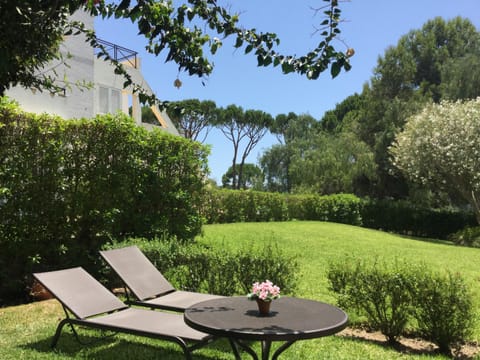 Sit in the private garden and soak up the view