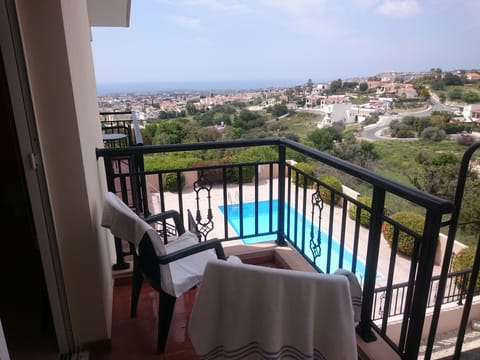 The view from the master bedroom balcony.