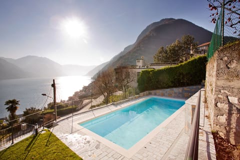 Argegno Pool Apartment boast 180 degree lake views from the home and pool.