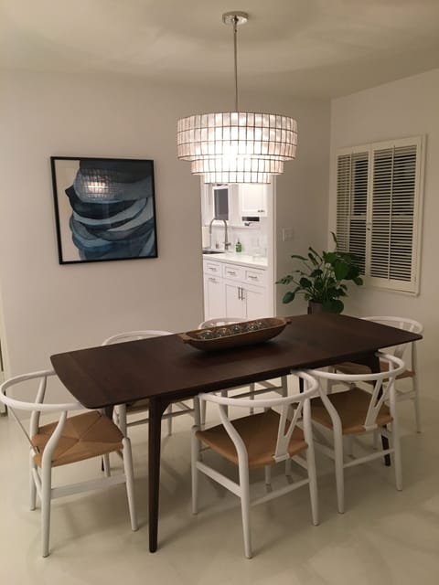 Dining room sits 6 people. It's a perfect spot for holiday family gatherings.