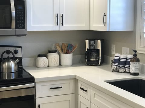 All new white updated kitchen.