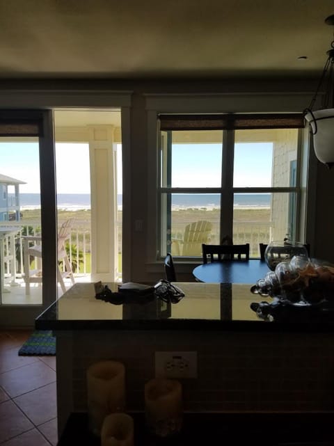 Beach view from kitchen
