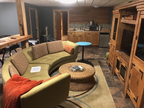 The Rec Room /living area used by guests staying in this suite
