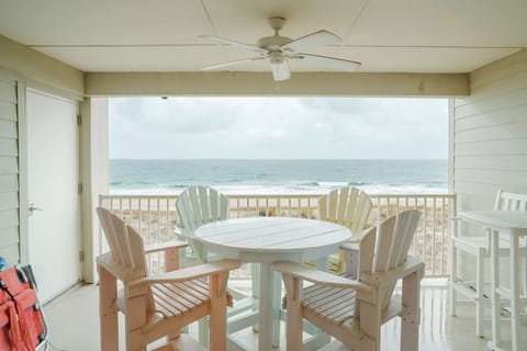 Relax on the Polywood chairs on your oceanfront balcony