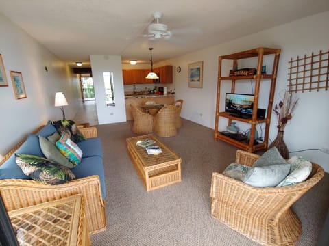 Living, dining, full size kitchen, entry