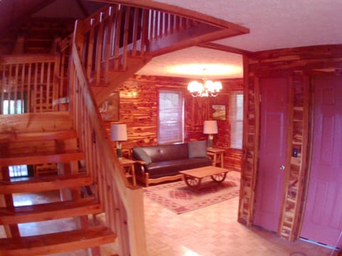 Cedar clad interior