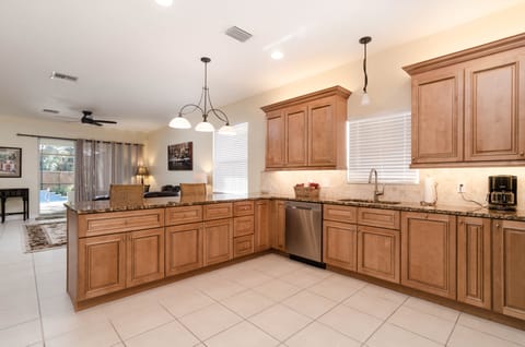 open kitchen, has everything you need