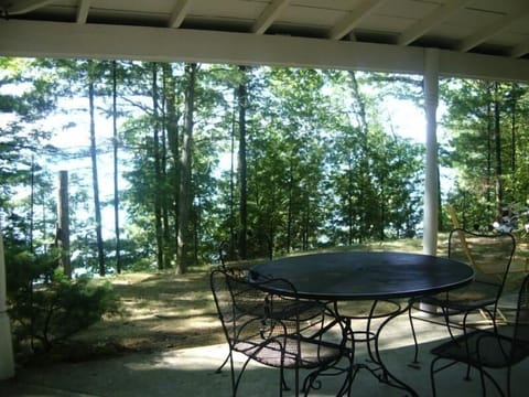 Lake view from the porch.  Great place to relax in the afternoon.