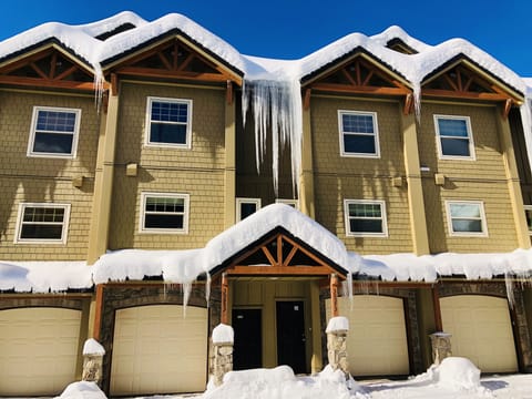 Front door, beautiful Blue Bird day at the mountain.  Snowplowed Access!!!