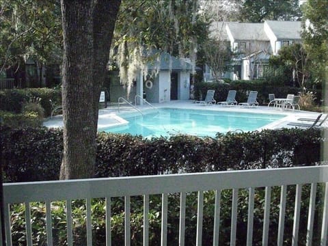 View of pool from deck