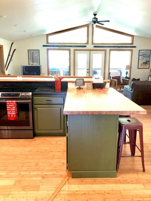 A spacious great room for family and friends 