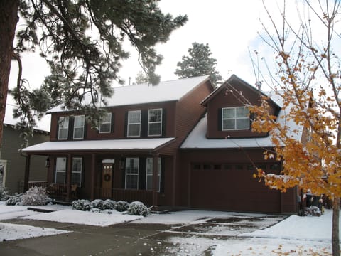 Fresh snow in Bend, Oregon.