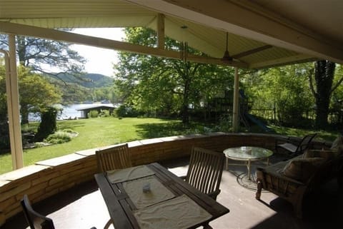 From the covered porch