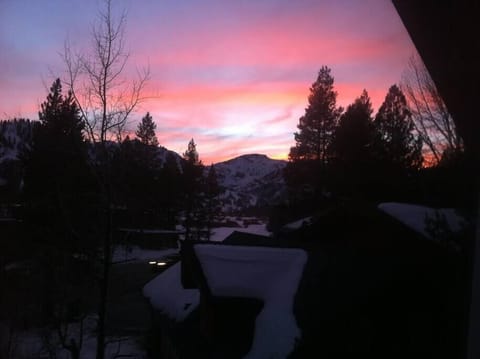 Sunset from the loft window. 