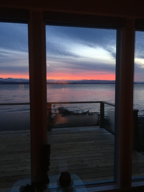 Sunrise in the fall months.