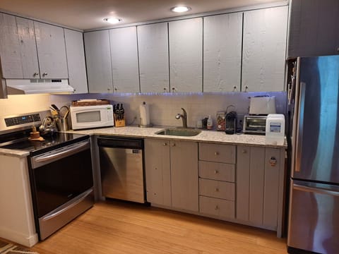 Kitchen is fully equipped for at home dining