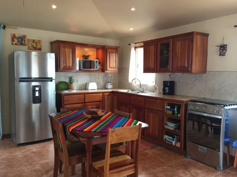 Fully stocked kitchen