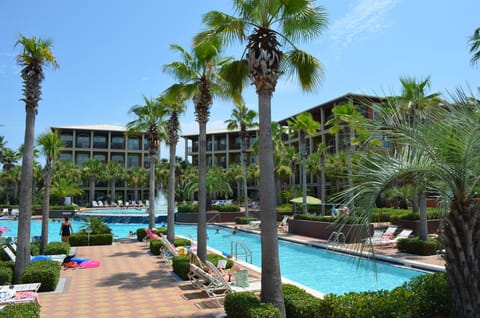 Our condo is the building on the right. We look over this magnificent pool!