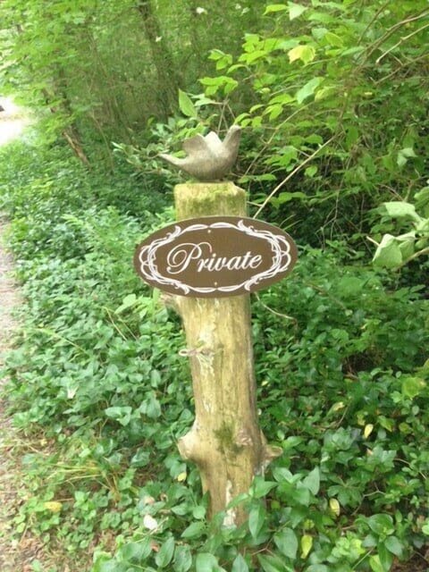 Entry sign into Dog Trot Cabin