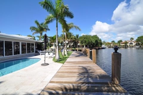 This is 280 feet water front property with a 240 feet dock on a Sunset Lake.