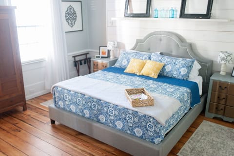 An extremely comfortable king bed.