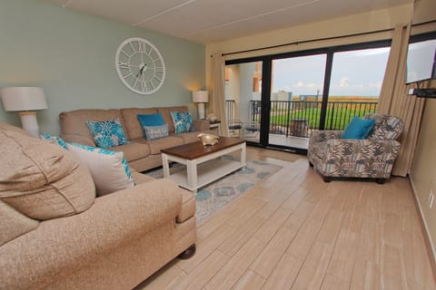 The Living Room Features Ample Sitting