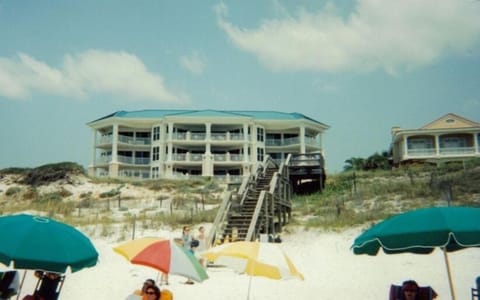 from the beach looking at the condo