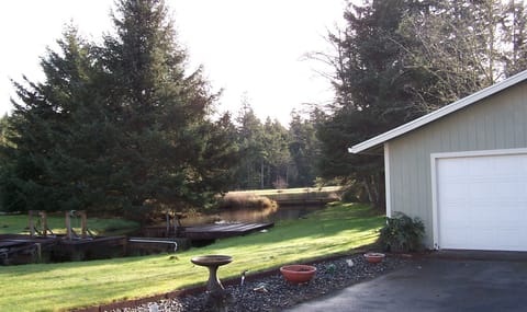 Lake inlet and dock. Intake area for cranberry
pumps. Garage is not for renters