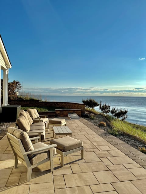 Beach patio with unobstructed 19’ off the beach