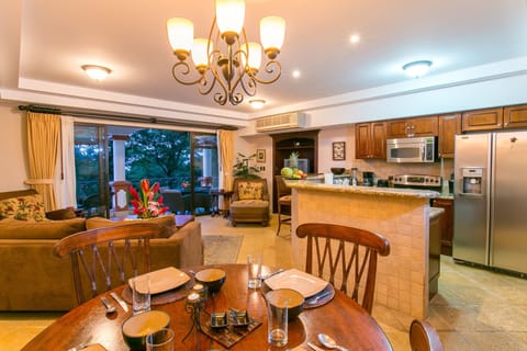 dining table can extend to sit a larger number of guests