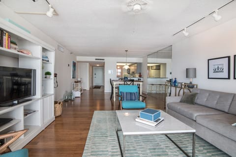 view of the living space looking from the balcony