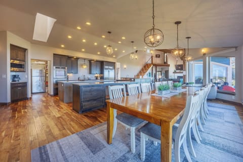 The kitchen is fully stocked and has a walk-in pantry