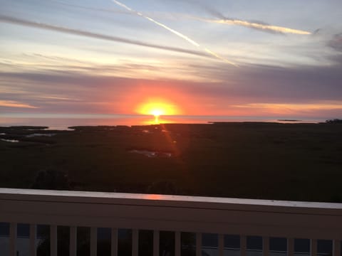 sunset outside your balcony