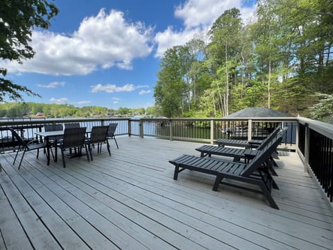 View of the lake from the sundeck.
