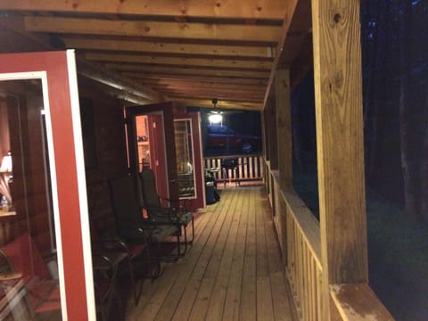 front porch  in the evening