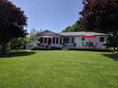 View of the front of the house from Lake.