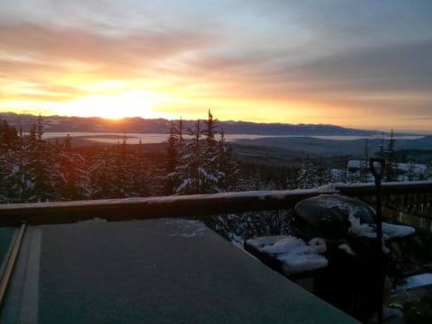Morning view from living room/hot tub/deck stunning! BBQ is not there anymore!