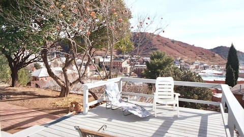Sweet deck overlooking the town of Bisbee.