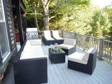 Large outside deck to enjoy summer and fall evenings