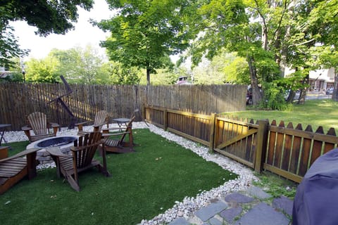 Fire Pit area from back steps and grill on right