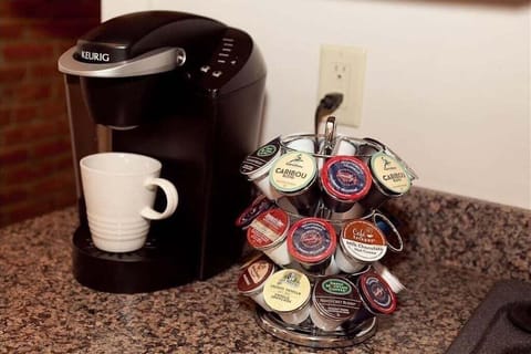 Keurig coffee maker and many delicious flavors