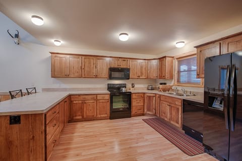 Fully stocked kitchen