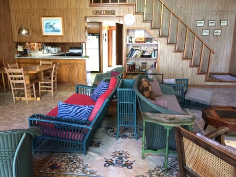 stairs going up, view of greatroom
