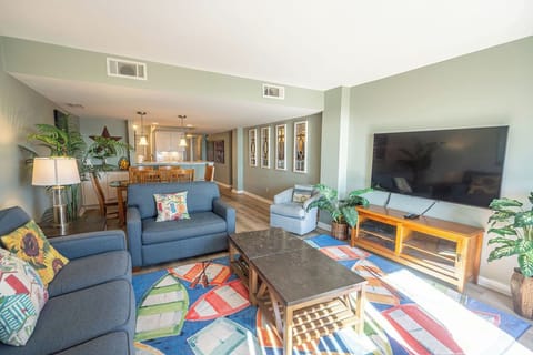 Living room and dining area