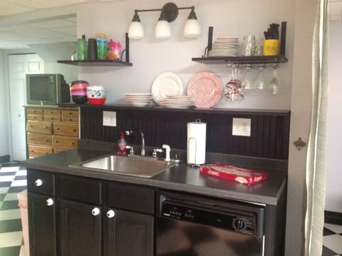 Stocked kitchen and dishwasher