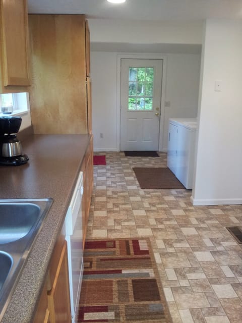 Back door with laundry area