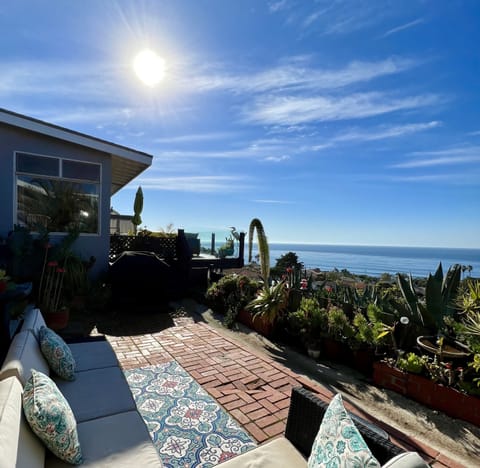 Side yard with propane BBQ