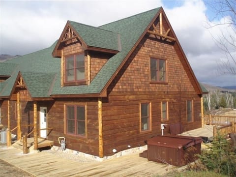 Side and rear view with private hot tub