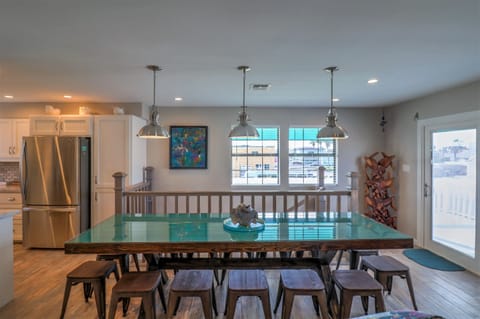 Custom built dining room table view 2.