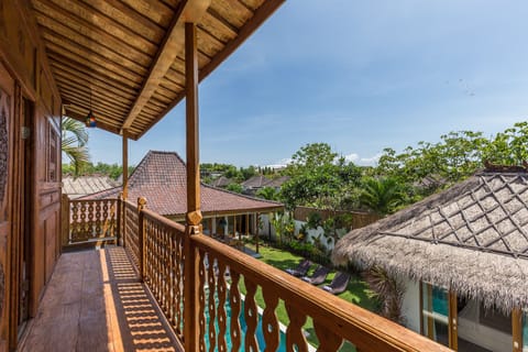 The Gladack's balcony (Traditional Javanese wooden house)